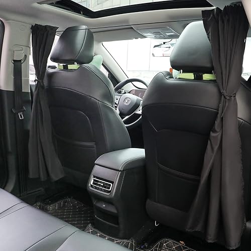 Miniatura 2 de OTOEZ Cortina divisora de automóvil para privacidad, cortinas opacas para camping, cama de sueño, vehículo, parabrisas, cubiertas de ventana, SUV,