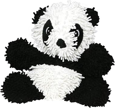 MIGHTY Tuffy Microfiber Medium Ball Panda Dog Toy