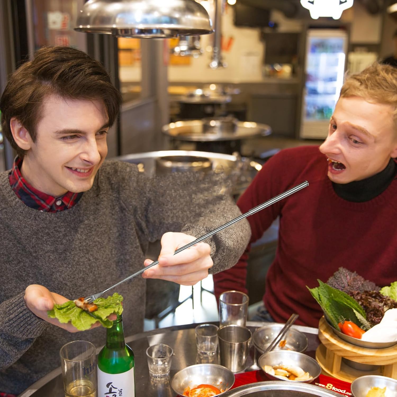 Malemollygebide Extendable Forks,long fork,Stainless Steel Fork, Retractable Travel Fork,BBQ Forks Machine Washable for Dinner Pasta Dessert Salad Extended To 25 Inches,Shortest To 8.67 Inches