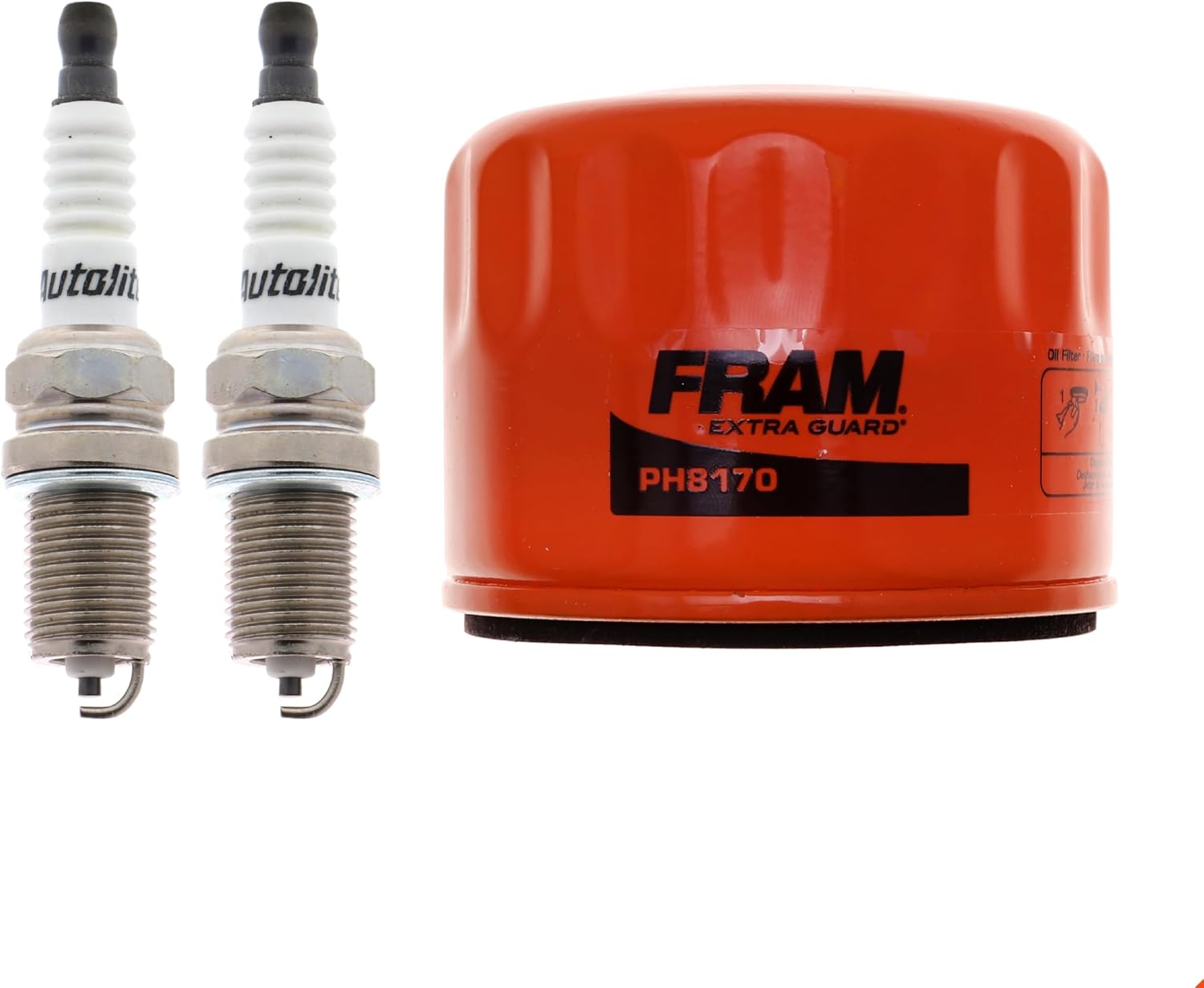 FRAM Extra Guard Oil Filter (PH8170) and 2 pk of Autolite