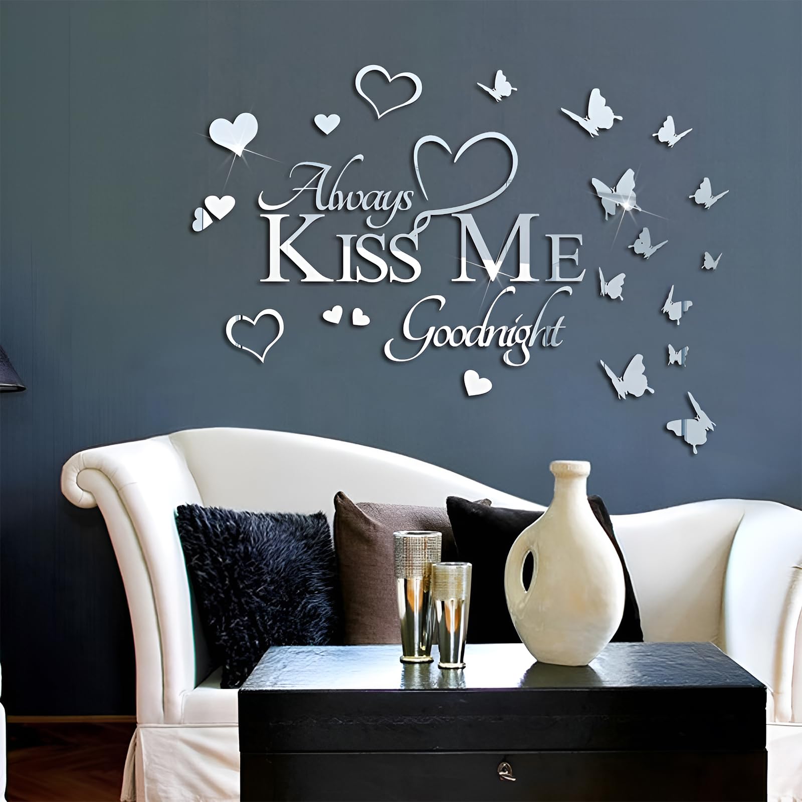 INCAUCA Always Kiss Me Goodnight Mirror Wall Decal - Image 3