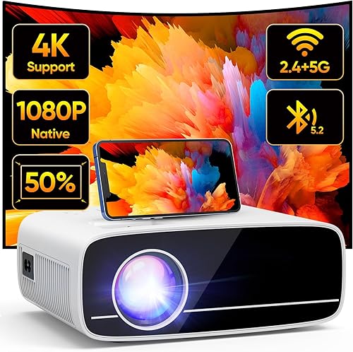TMY Proyector con WiFi y Bluetooth, mini proyector nativo de 1080P, proyector portátil con zoom del 50%, compatible con TV disponible en Yaxa Colombia
