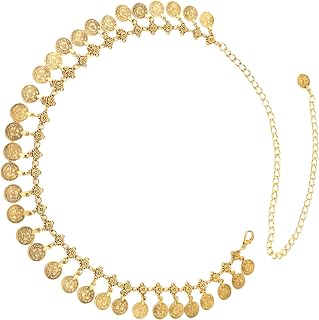 Women Coins Chain Belts Hip Dance Belly Waist Chains Pirate Gold Chain Medieval/Boho/Beach Accessories
