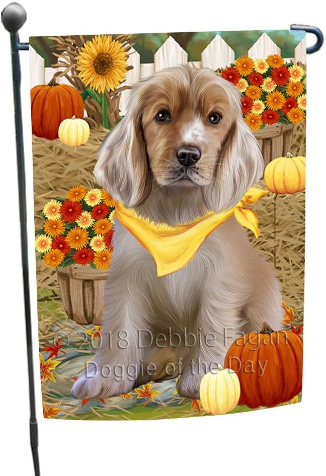 Cocker Spaniel Puppy Lover Garden Flag Double Sided Decorative Yard Banner Cute Dog Outdoor House Flag for Garden Porch Courtyard Patio Everyday Seasonal Holiday Décor Gift for Pet Owners 12.5 x 18