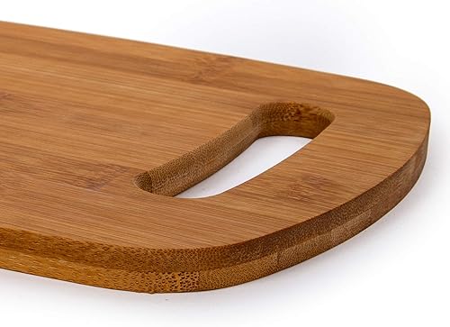 Miniatura 4 de Luciano Housewares, Tabla de cortar de bambú clásica beige, 12.6 x 7.87 pulgadas, 12.75 x 7.87 pulgadas