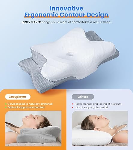 Miniatura 9 de Cozyplayer Almohada cervical para aliviar el dolor de cuello y hombros