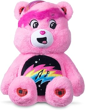 Care Bears - 14" Rock Theme - Medium Size Plush - Cheer Bear -