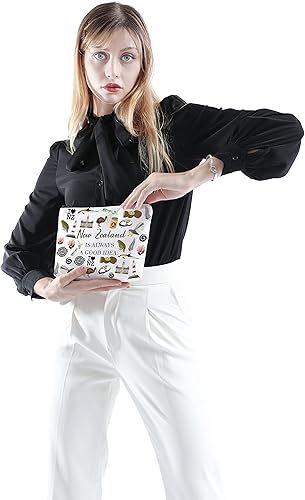 Miniatura 6 de POFULL Regalo inspirado en Nueva Zelanda Nueva Zelanda es siempre una buena idea, bolsa de cosméticos, regalo para amantes de Nueva Zelanda, Bolsa