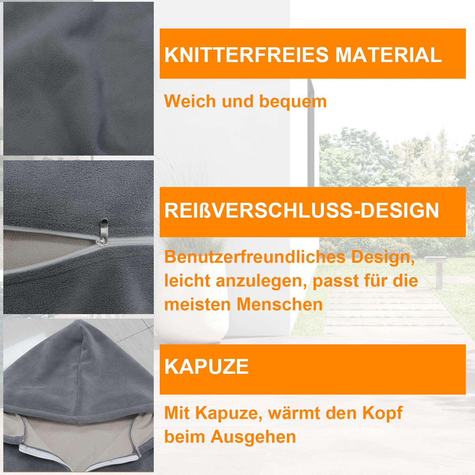 Manta para silla de ruedas Cape Winter | Manta para silla de ruedas | Manta para silla de ruedas | Ponchos adultos con capucha