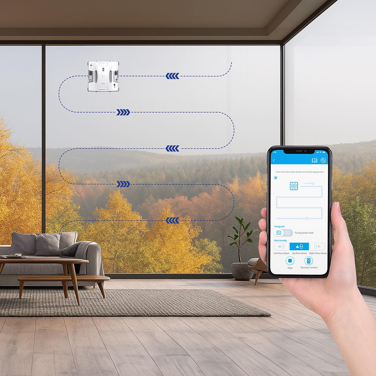 Fensterputzroboter: HOBOT S7 Pro Profi-Fensterputz-Roboter, Dual-Sprüher und -Wischer, App (Fensterputzroboter für Bürogebäude, Elektrische Fensterputzer, Spray)