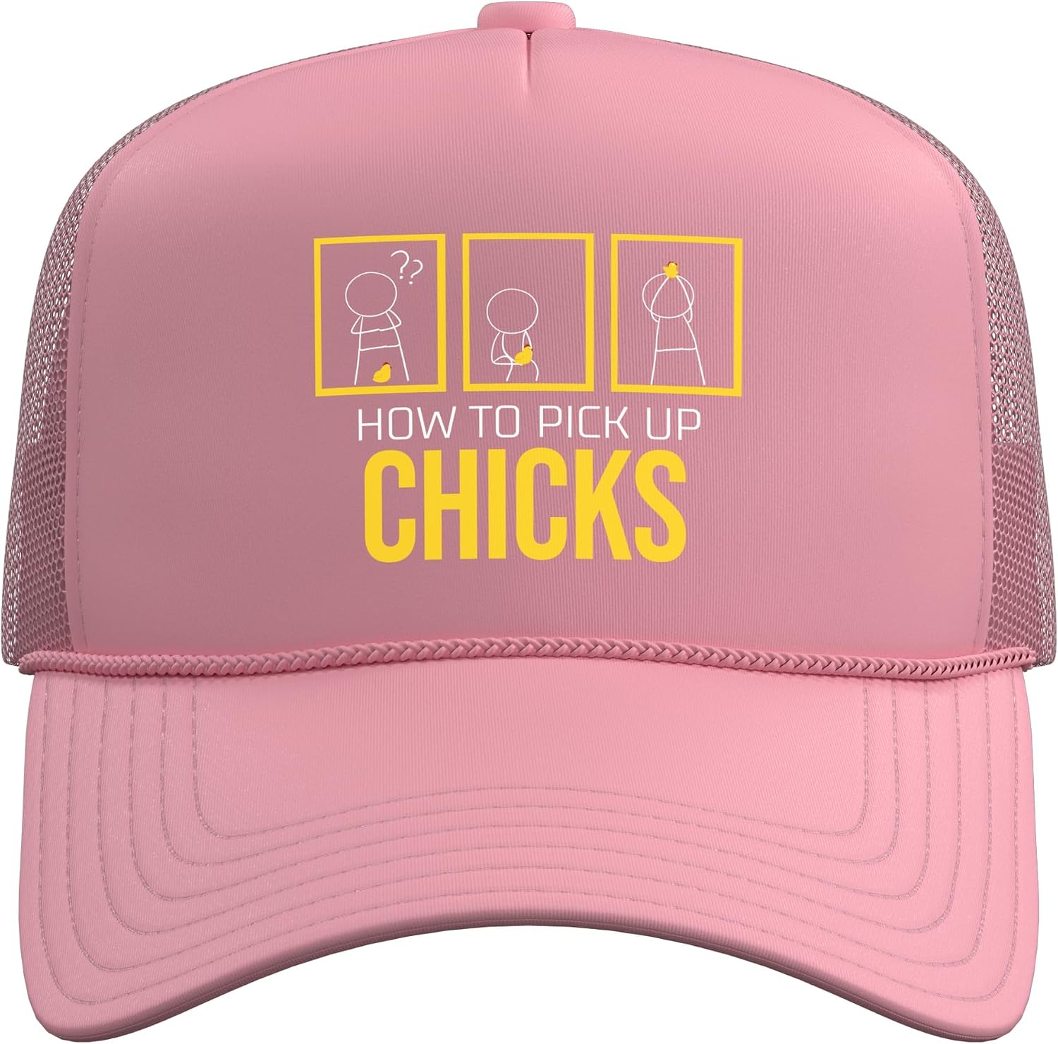 How to Pick up Chicks I Sarcastic Joke I Funny Sarcasm Trucker Hat with Adjustable Mesh Back image 2