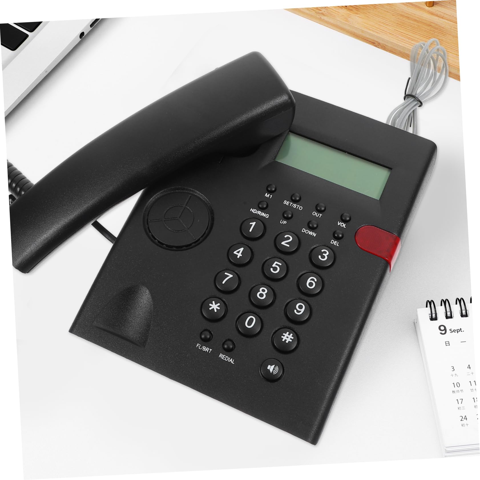 Telefono Fisso Tasti Grandi Telefono Domestico per Casa Compatto E Pratico Risposta Rapida per Ambienti Familiari E Ufficiali