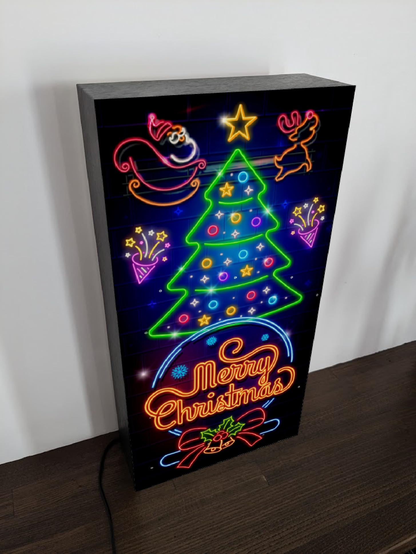 【Lサイズ】メリー クリスマス イルミネーション 看板 置物 雑貨 ライトBOX Amazon.co.jp: 【Lサイズ】メリー クリスマス サンタクロース