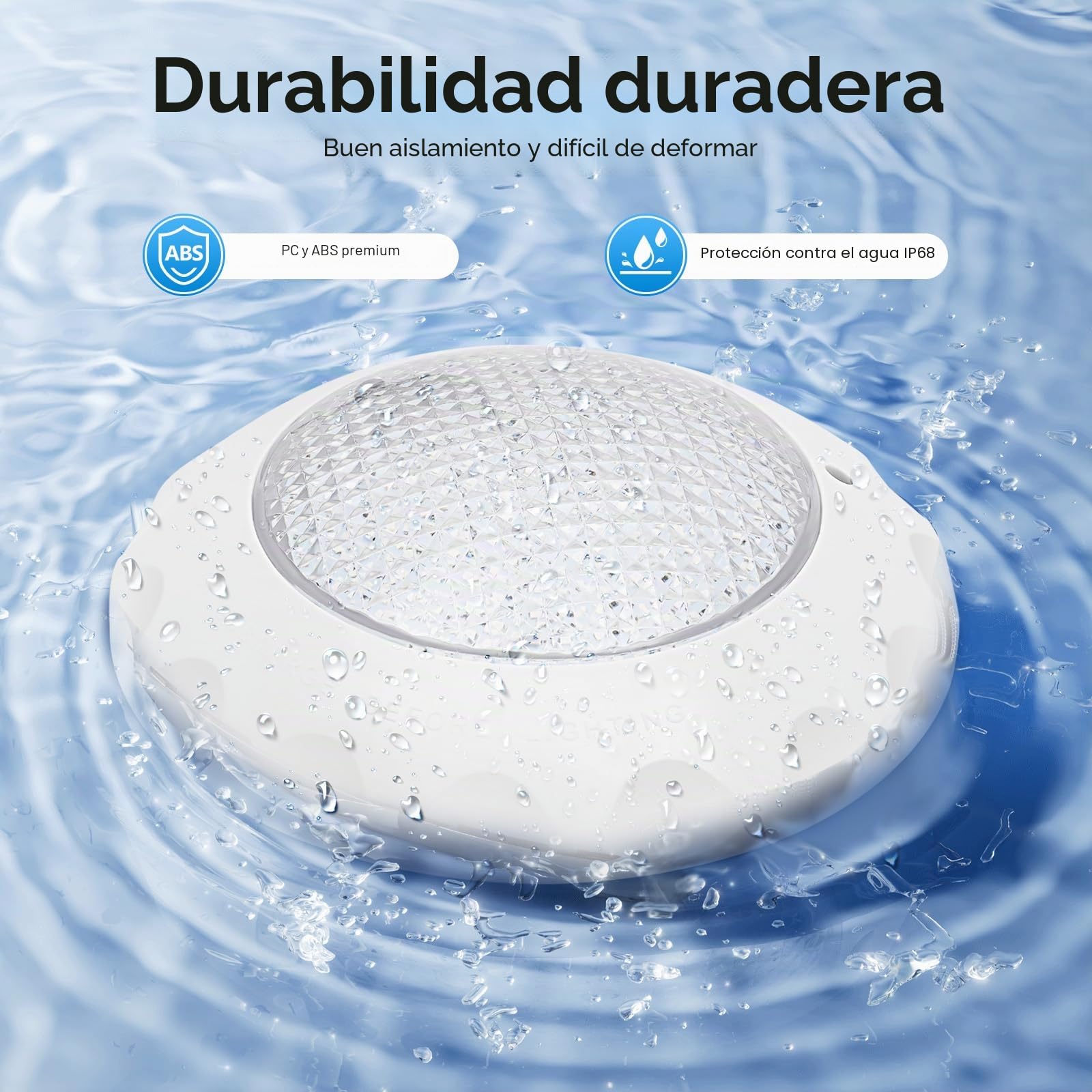 Foco led Piscina RGB Piscinas Lámpara 45W con Mando a Distancia,12V Universal Luces led Piscina IP68 Impermeable Luces Piscina,Foco Piscina Sumergible 7 Colores Diferentes