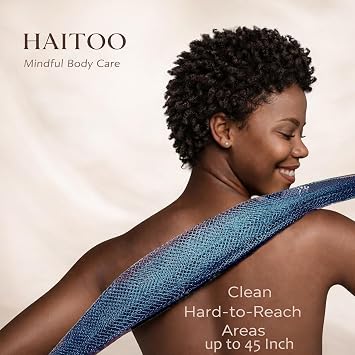African Net Sponge Authentic Exfoliating Body Back Scrubber for Women Men