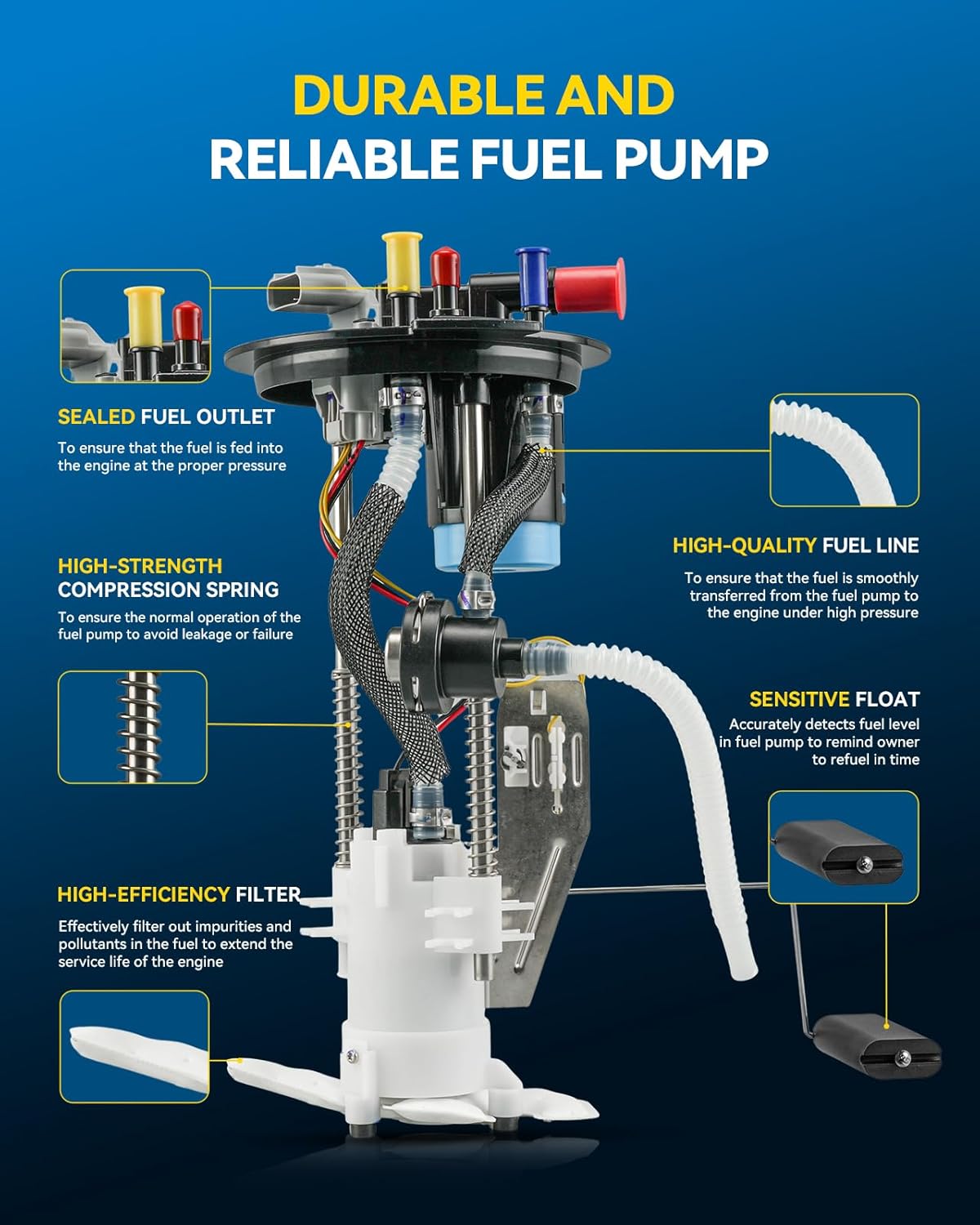 PHILTOP Electric Fuel Pump Assembly Compatible with 2007-2011 Ford Ranger, FG0883