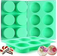Vista 14 de Siodisr 2Pcs Oreo Cookie Chocolate Silicone Mold, 6-Cavity Round Cylinder Oreo Chocolate Cover Molds for Candy, Silicone Baking Molds for Mini