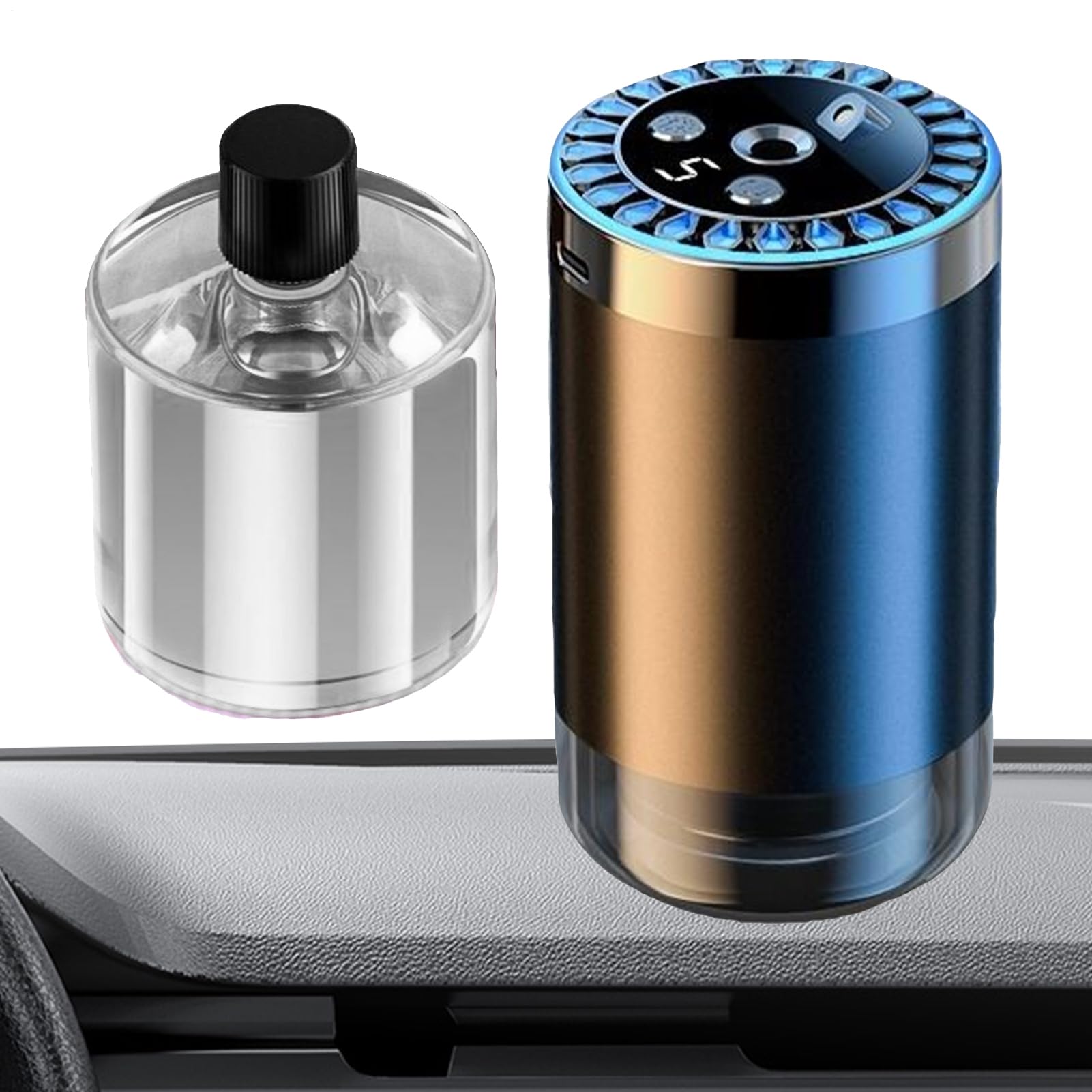 Diffuseur fragrance tableau de bord pour véhicule avec éclairage LED intelligent USB
