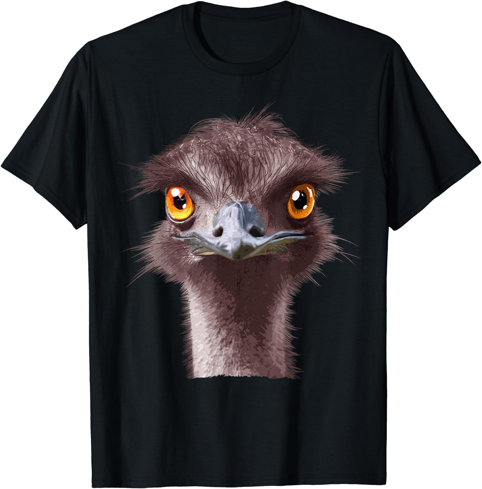 Funny Emu Head Art Men Women Boys Girls Kids Emu Bird Lover T-Shirt