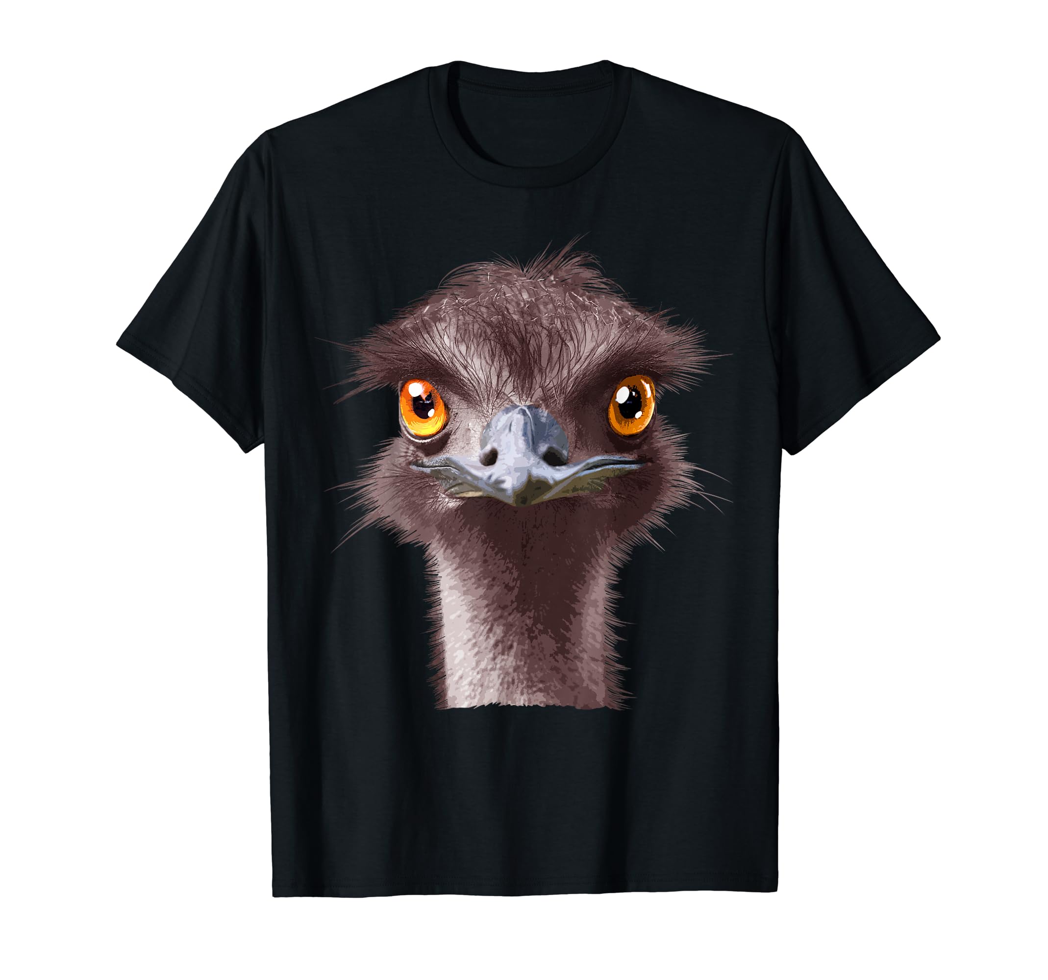 Funny Emu Head Art Men Women Boys Girls Kids Emu Bird Lover T-Shirt