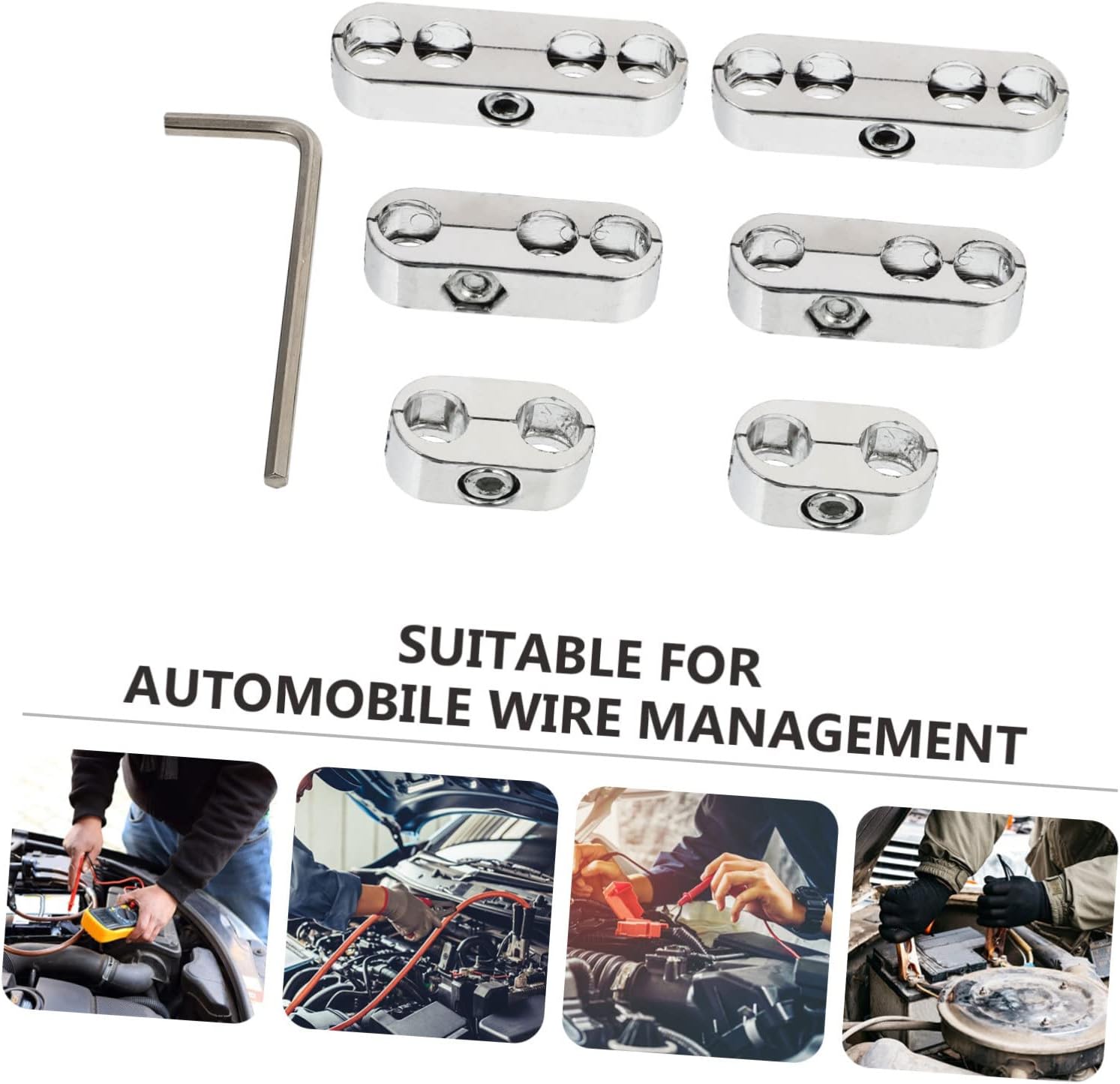 Wire Separator Loom Abs Spark Plug Wire Dividers with Wrench for Car Management Engine Heat Protection Holder