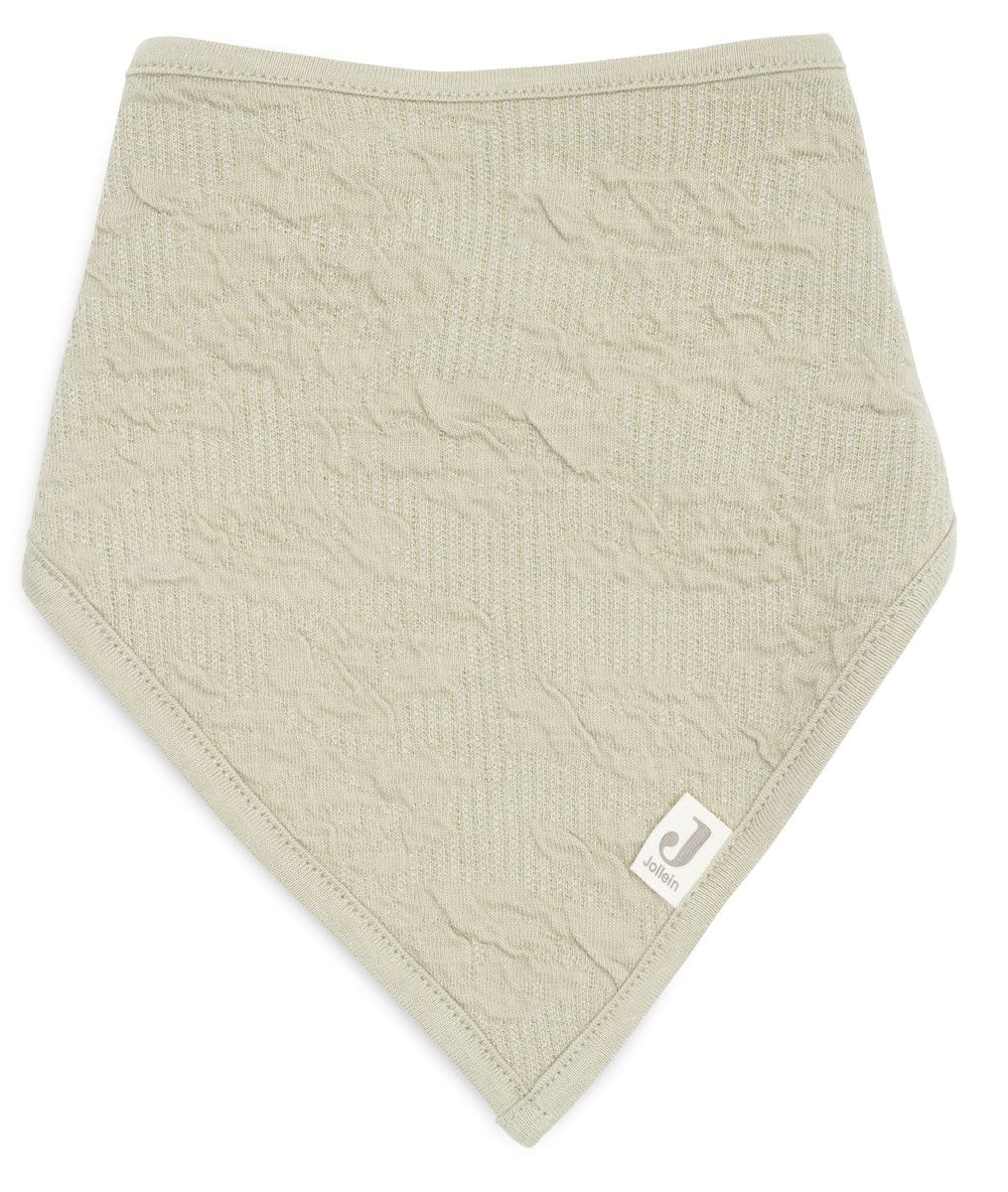 Jollein Soft Waves Olive Green 2-pack Bandana Bib 029-867-67052, Soft Waves, Olive Green - Image 3