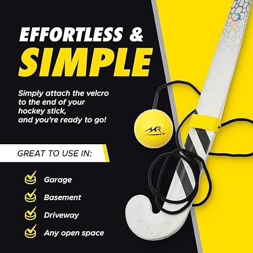 Miniatura 3 de LLC - Entrenador de hockey, pelota profesional de hockey sobre césped para entrenamiento de hockey en solitario, sistema de entrenamiento de