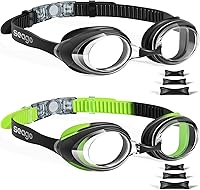 Vista 8 de Seago 2 Pack Swimming Goggles Anti-fog Anti-UV Silicone Swim Goggles Adult Women Men