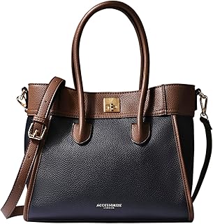 Accessorize London Women's Dual Tone Satchel with Detachable and Adjustable strap | Bags for women | Ladies Purse Handbag|... Price In India