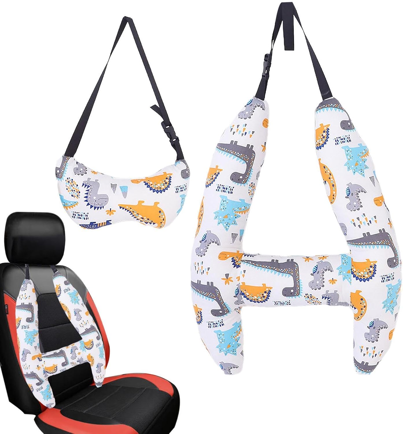 LAFANDE H-Shape - Kid Car Sleeping Head Support, Kids Travel Pillow Car Seat Travel Pillow Rest Pillow, Car Sleeping Support Kids Car Pillow, Car Accessories for Kids