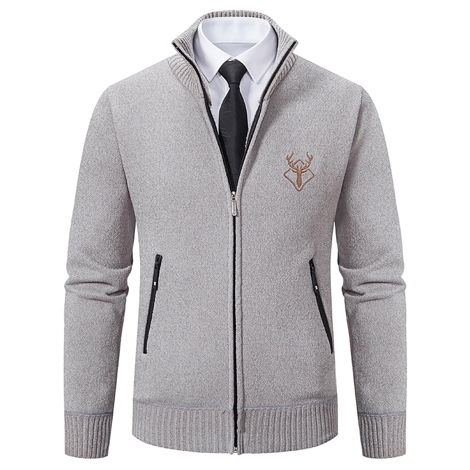 Generisch Trachtenjacke Herren Trachtenjanker Trachten Strickjacke Mit Reissverschluss Trachtenjacken Janker Langarm Strickjacken Cardigan