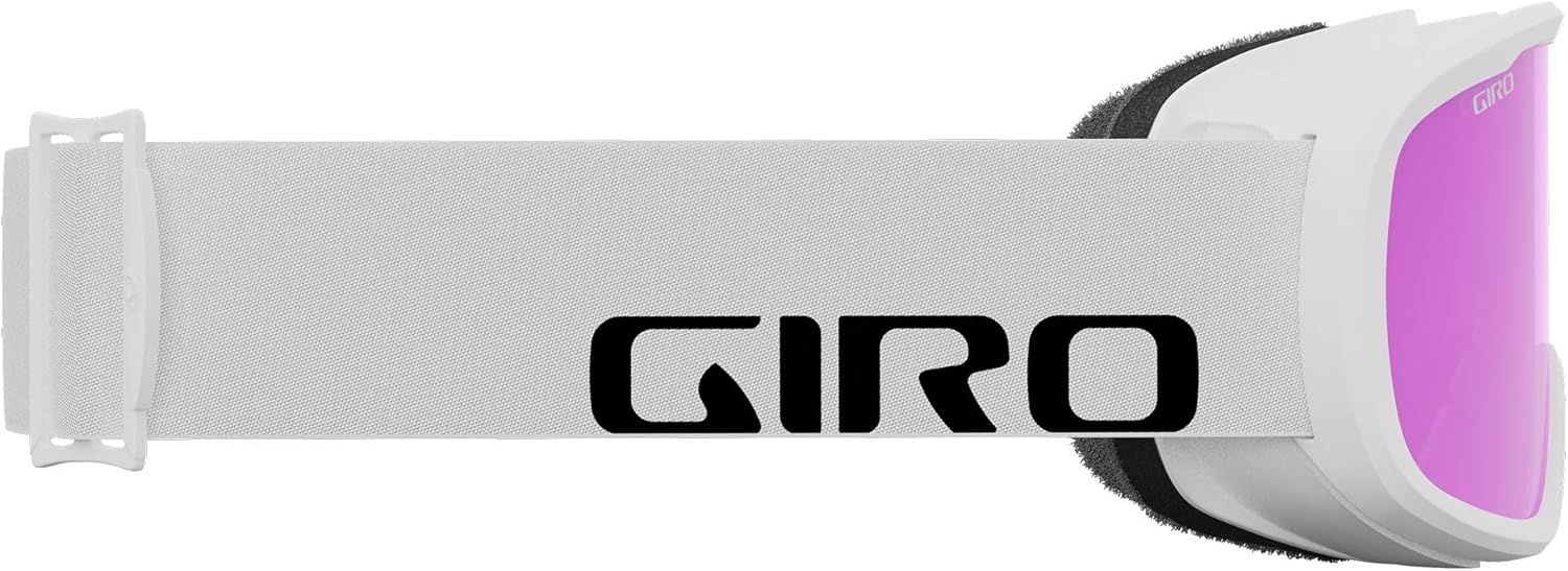 Giro Cruz Ski Goggles - Snowboard Goggles for Men, Women & Youth - Anti-Fog - OTG - White Wordmark Strap with Amber Pink Lens - Image 4