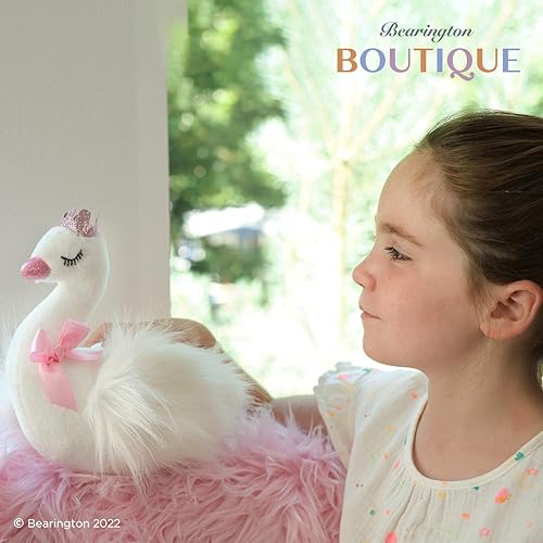 Miniatura 7 de Bearington Grace Princess - Peluche de cisne con corona, 8 pulgadas