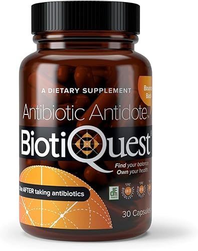 BiotiQuest Probióticos antibióticos antibióticos para reequilibrar el cuerpo después de tomar antibióticos, 20 mil millones de UFC, sin OMG y sin