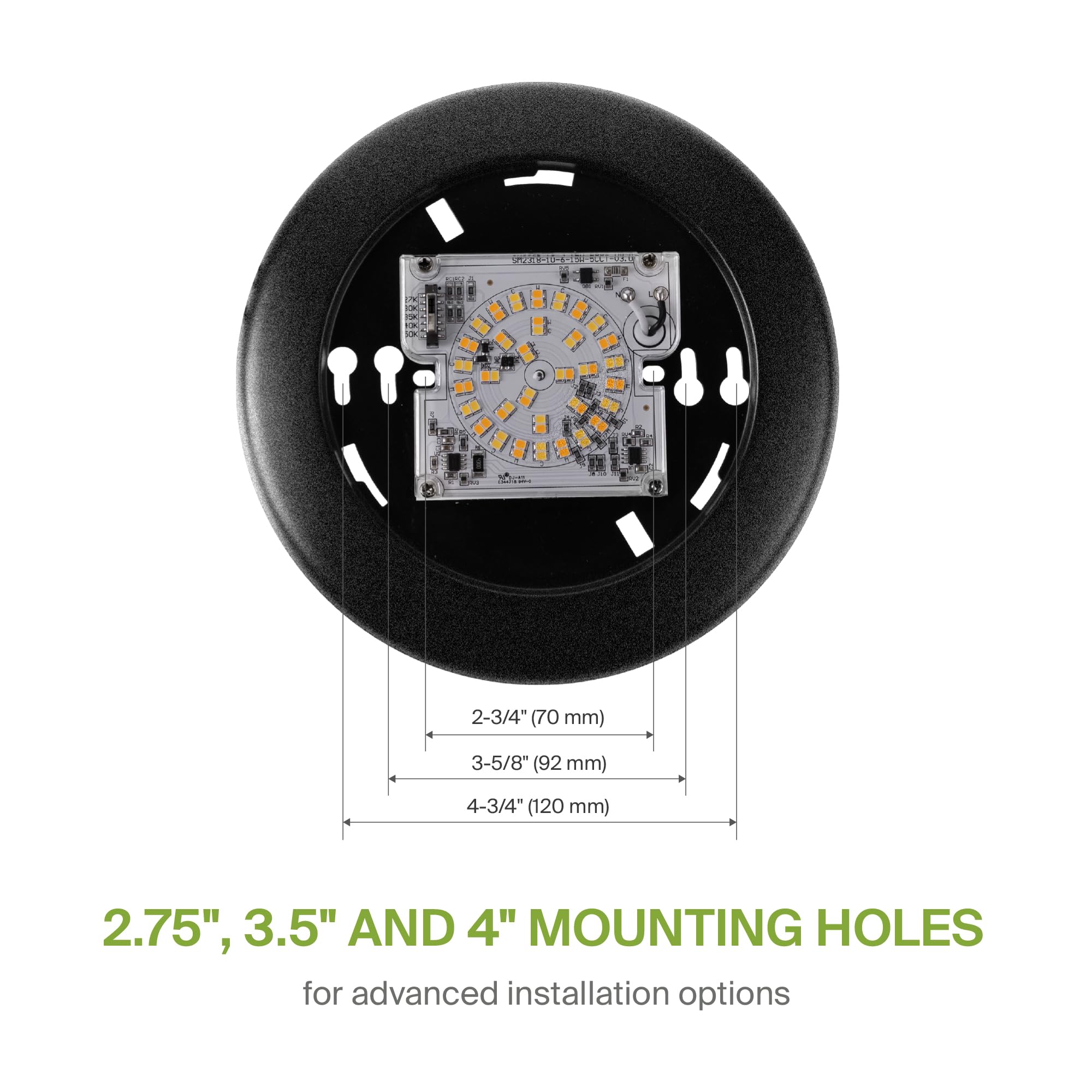 Snapklik.com : 6 Pack LED Disk Lights 6 Inch, 15W 5CCT 2700K-5000K ...