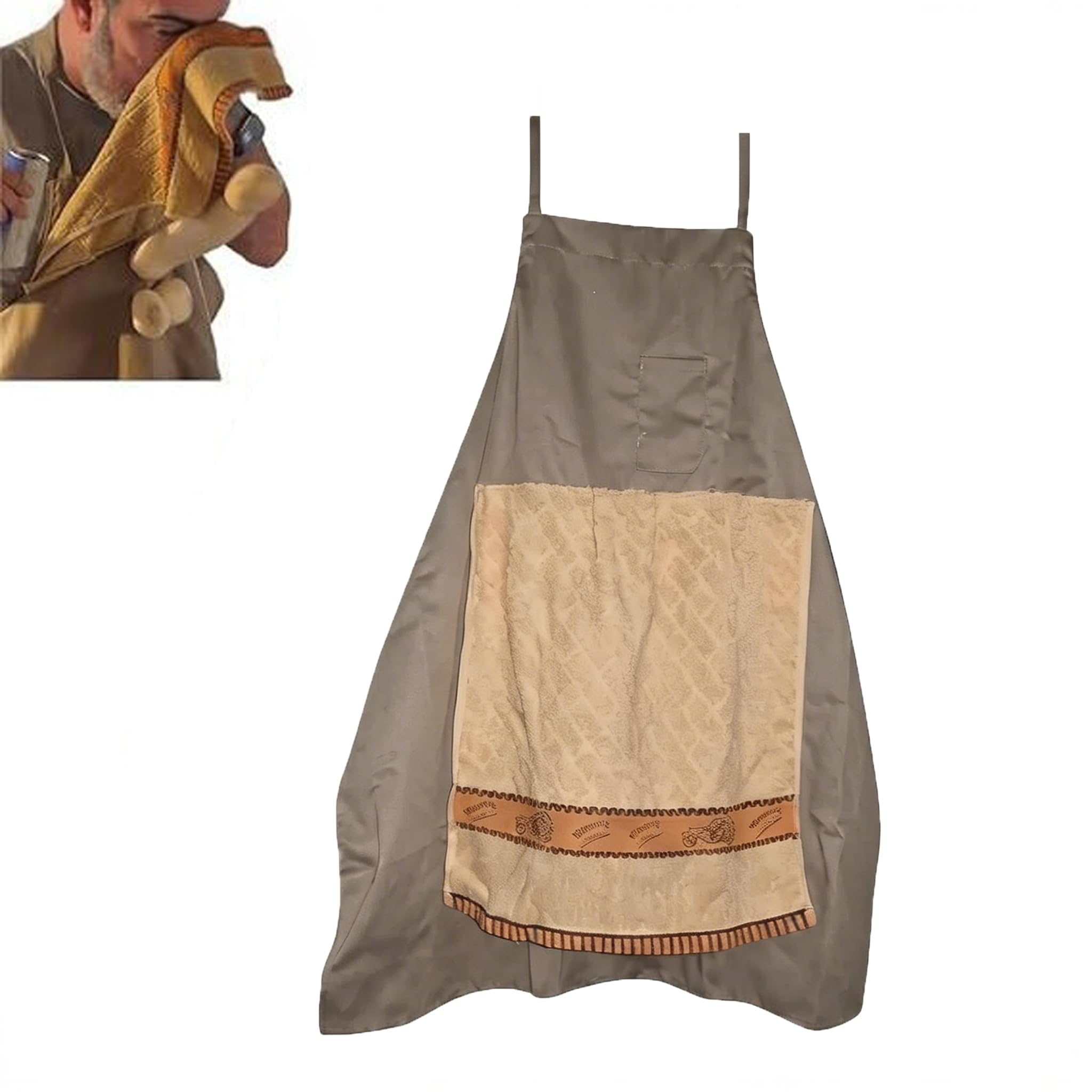 BRTNUP Prank Apron with Secret Pocket Sneaky Chef Prank Apron