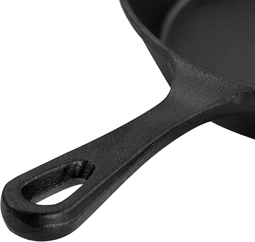 Miniatura 6 de MegaChef Sartén redonda de hierro fundido presazonado de 8 pulgadas en negro (MCCI)