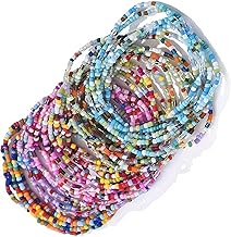 Women's Bracelet 30 Pieces Beaded Anklets Bracelets for Women Girls Beach Bohemian Colorful Beads Ankle Bracelet Foot Hand Chain