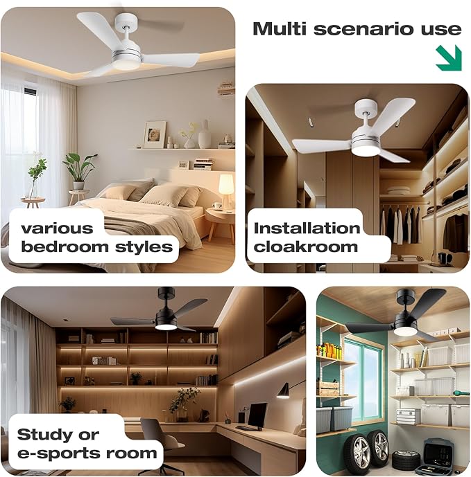 Ventilador de Techo 28 Pulgadas con Luz y Control Remoto 120 miniatura 6