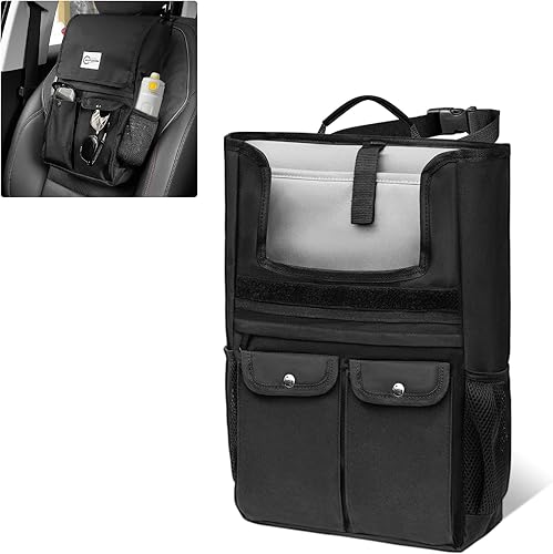 Miniatura 8 de Organizador de coche para asiento delantero, organizador portátil para asiento delantero, organizador de asiento de pasajero con diseño de cubierta