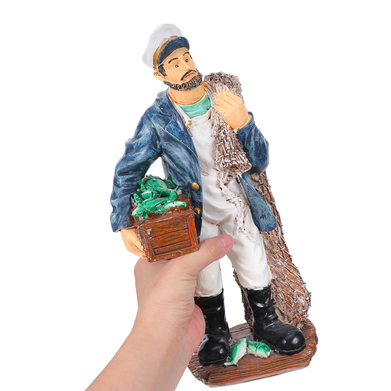Figurka Dekoracyjna Marynarza Morskiego Dekoracja Domu Żywica Dom Miniatury Do Domku Dla Lalek Figurki Na Biurko Żywica Statua Kapitana Marynarza Rzeźba Żeglarska