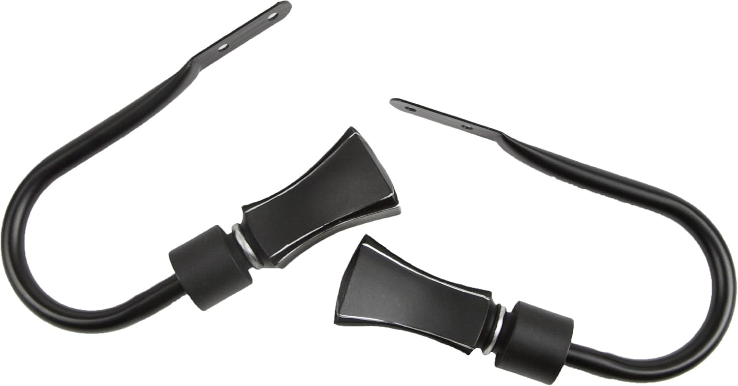 Rod Desyne Fort Curtain Holdback Pair, Satin Nickel