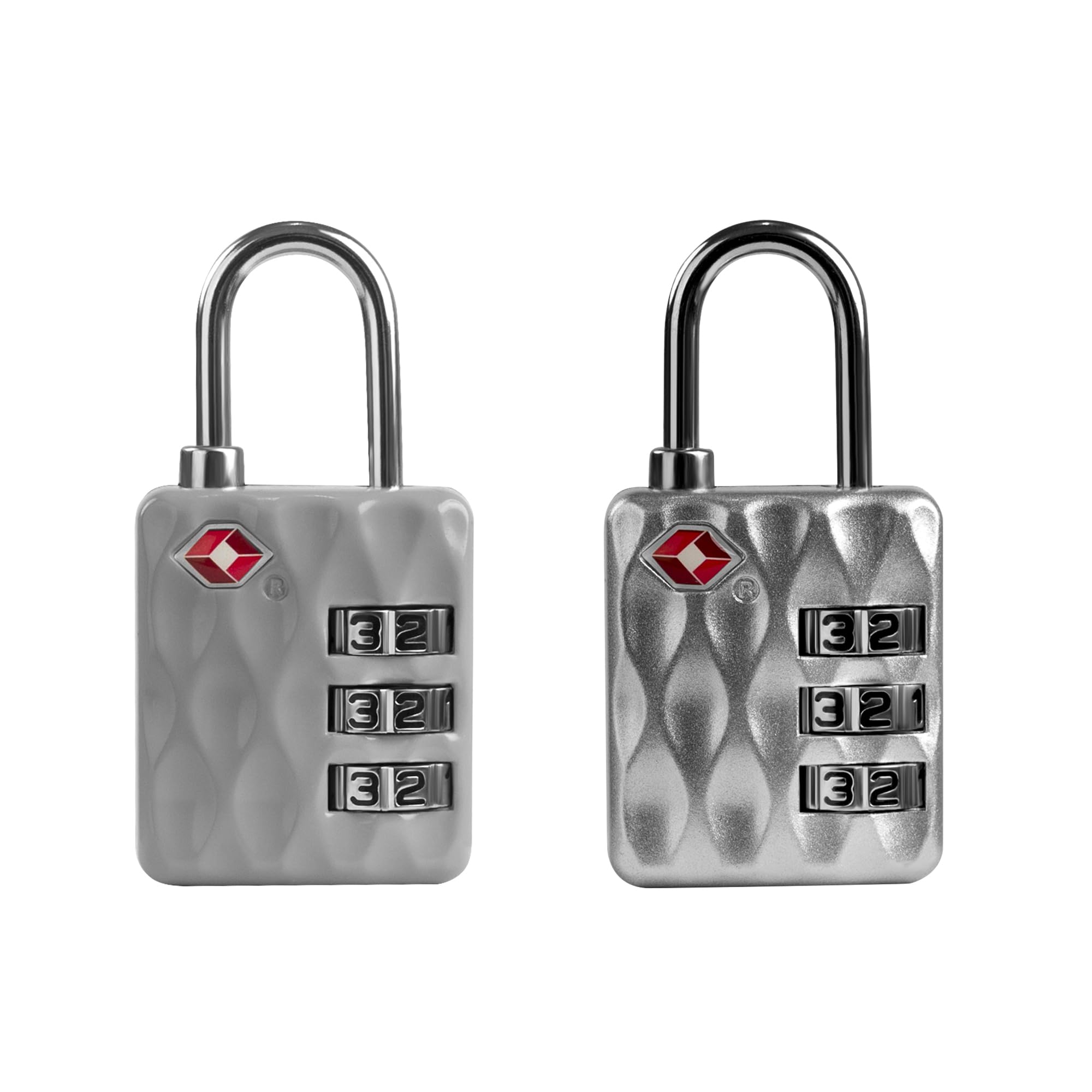 Up Security Gray+Silver Tsa-Approved Combination Padlock For Luggage & Travel - Durable, Resettable, Compact Tsa Lock, Combo Lock For Suitcase, Cabinet, Gym Locker, Gun Case, Box (Gray+Silver)