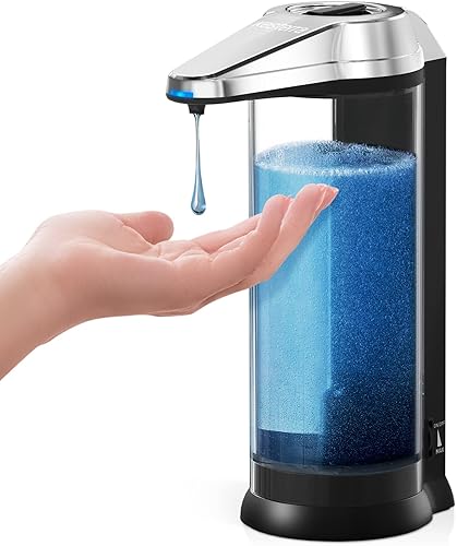 Automatic Soap Dispenser, 17oz500ml Touchless Battery Operated Hand Soap Dispenser with Adjustable Soap Volume, Liquid Dish Soap Dispenser Touchless