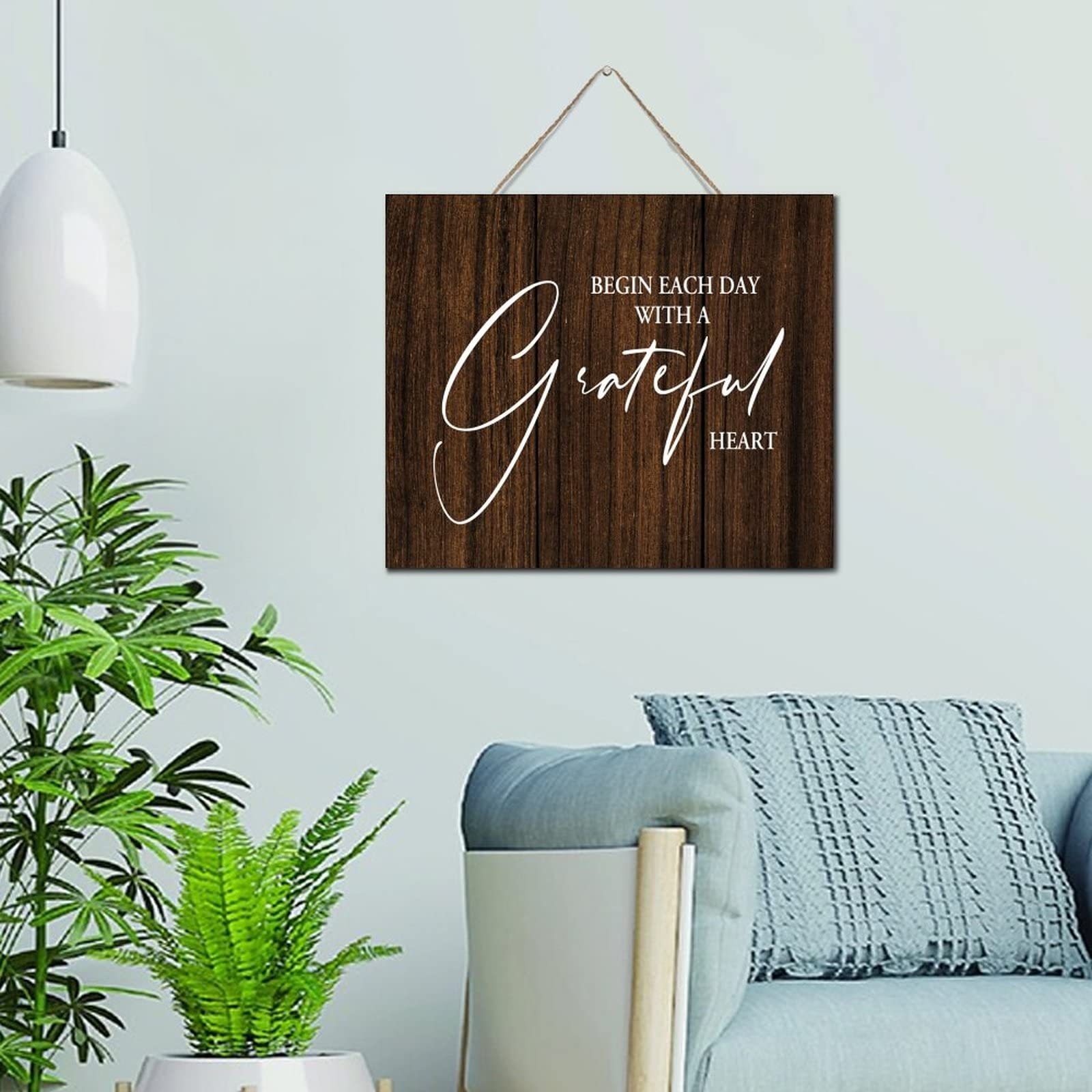 Plaque murale en bois de qualité supérieure style rustique chic 25x30cm - 6