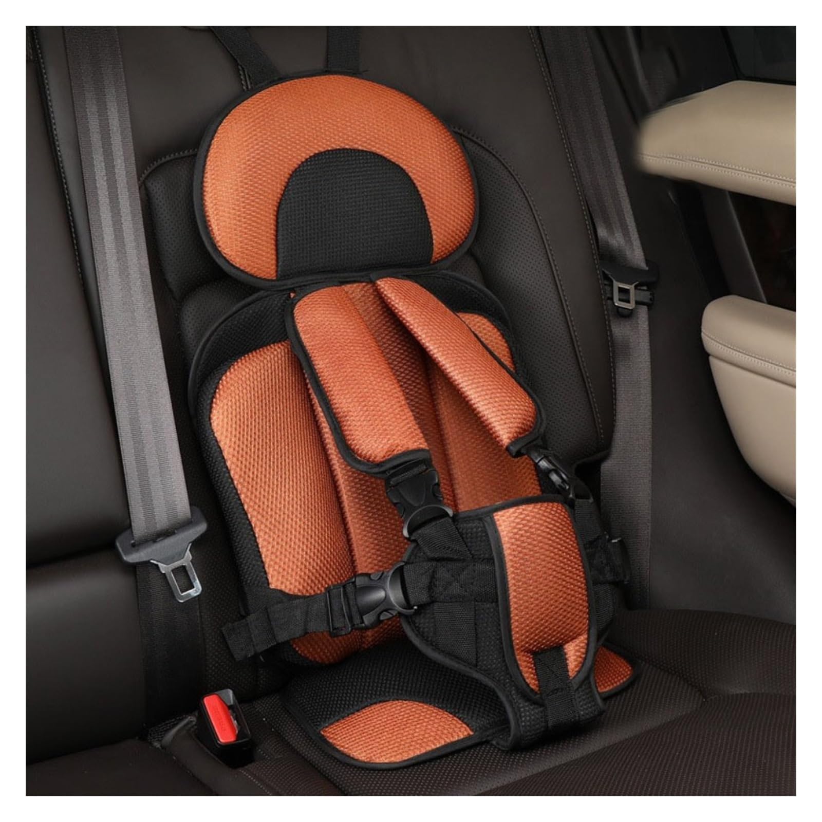 Tragbarer Kinderauto-Sicherheitssitz, elastisch, Fahrzeug-Kindersitze, Kleinkind-Sitzmatte for Kinder von 9 Monaten bis 12 Jahren(Gray)
