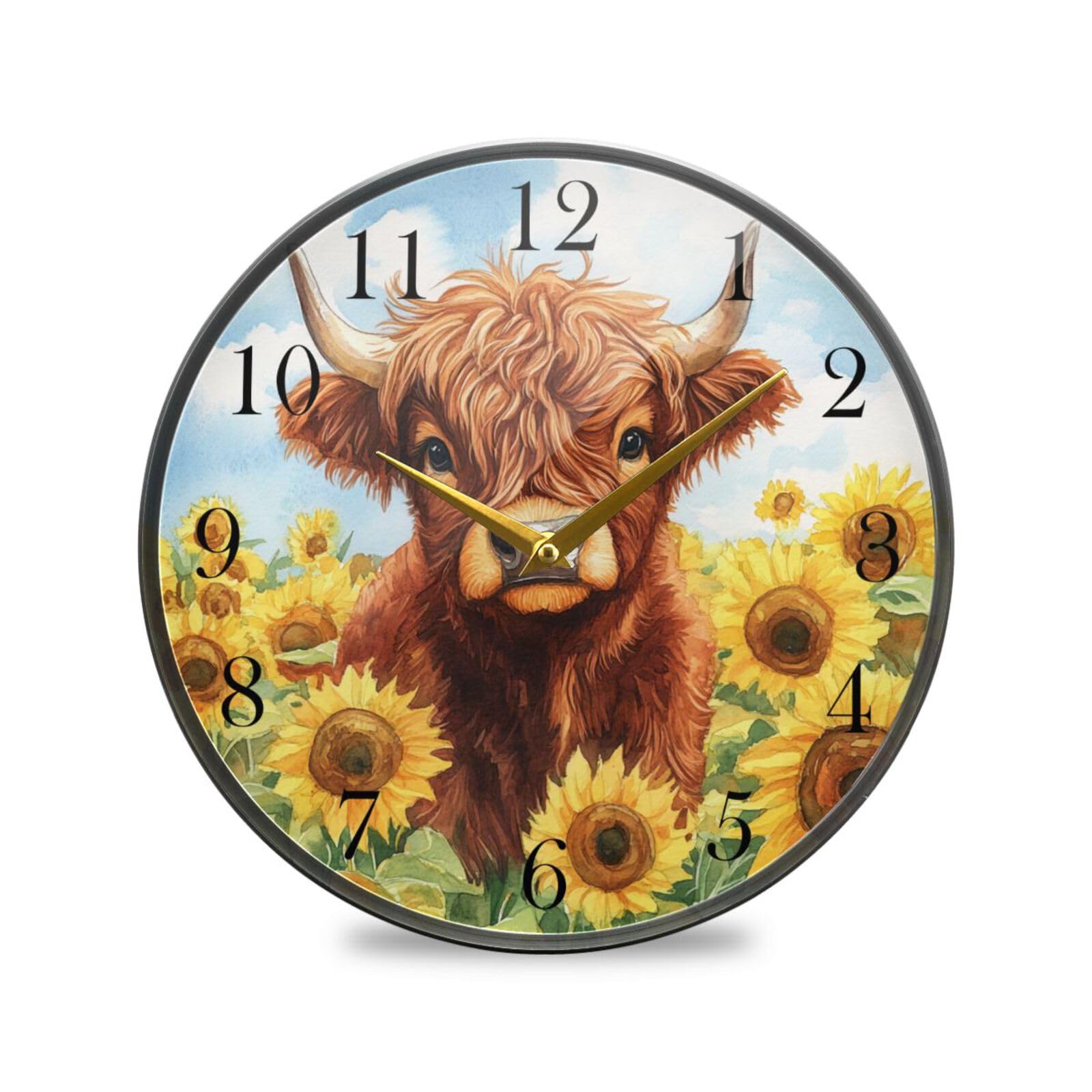 Horloge murale sans tic-tac ALAZA ronde pour supprimer les bruits de horloge dans le bureau