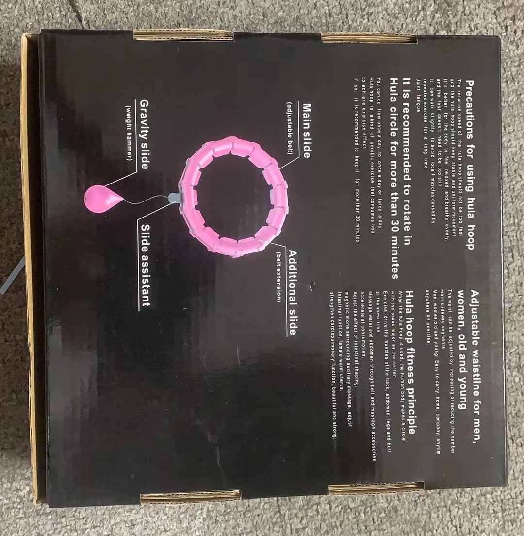 Smart Hula Hoop, 24 Sezioni Regolabile Hula Hoop, Hula Hoop Fitness, Cerchio di Hula Inteligente, Hula Hoop Fitness con Parte Massaggio, Adatto per Adulti, Bambini, Principianti (360 Gradi）