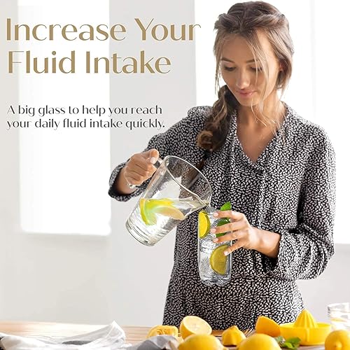 Miniatura 7 de Home Essentials - Juego de 8 vasos de vidrio Highball de Home Essentials, enfriador de alta calidad de 13.25 onzas, cristalería, ideal para agua,