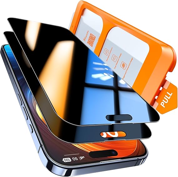 TOCOL iPhone 16 Privacy Screen Protector [2 Pack]